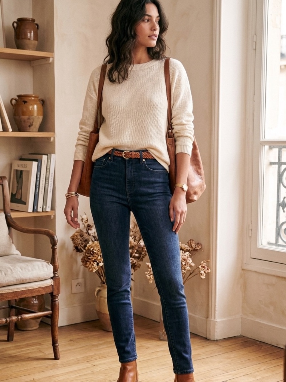 Sezane Sz 25 Sexy Brut Denim Classic Dark Blue Wash Skinny Jeans